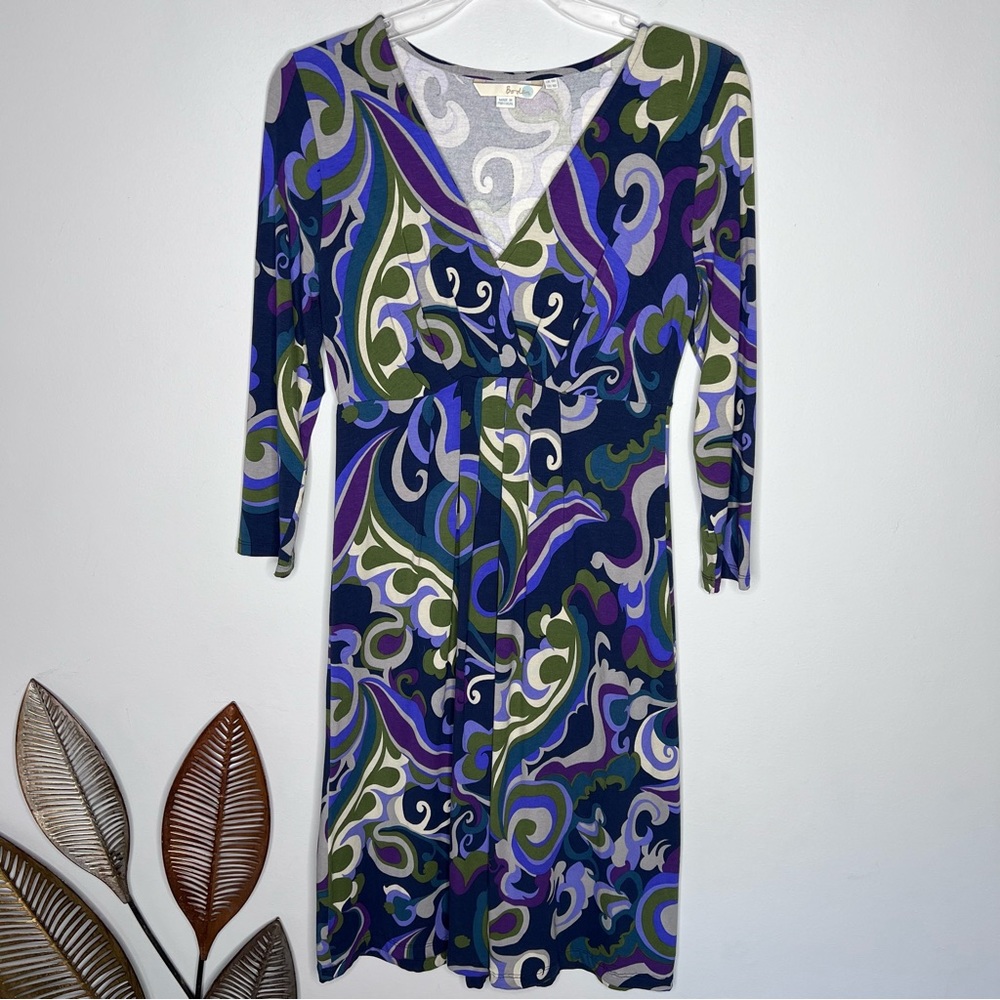 Boden Pretty Graphic Multicolor‎ Wrap Front Dress D5